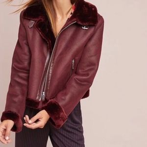 Maroon Anthropologie jacket size small